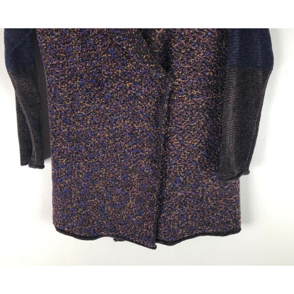 Soft Surroundings Mixed Media Shawl Cardigan Boucle Knit Multicolor Boho Sz L - Picture 4 of 8